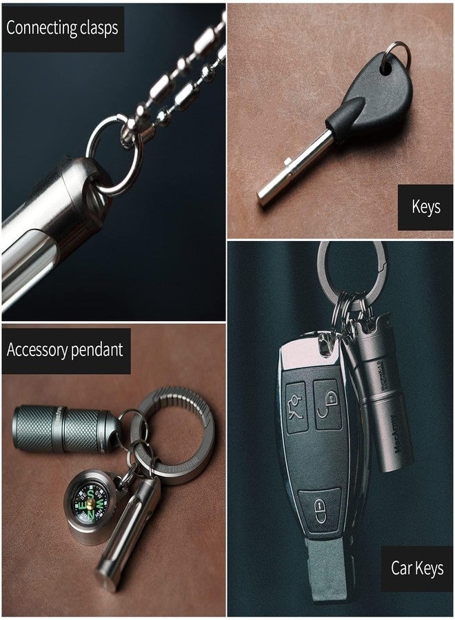 MecArmy CH8 Titanium Split Key Rings Set Bulk, Heavy-Duty EDC Titanium Key Holder Organizer for Men Women, Lightweight & Durable Keychain Rings for Home Outdoor (18 Pcs) - Image 4